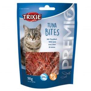 تشویقی گربه تریکسی مدل tuna bites وزن 50 گرم